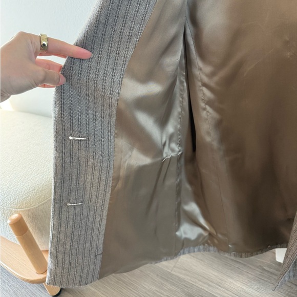 Zara Oversized Wool Blend Pinstripe Blazer - Picture 3 of 6